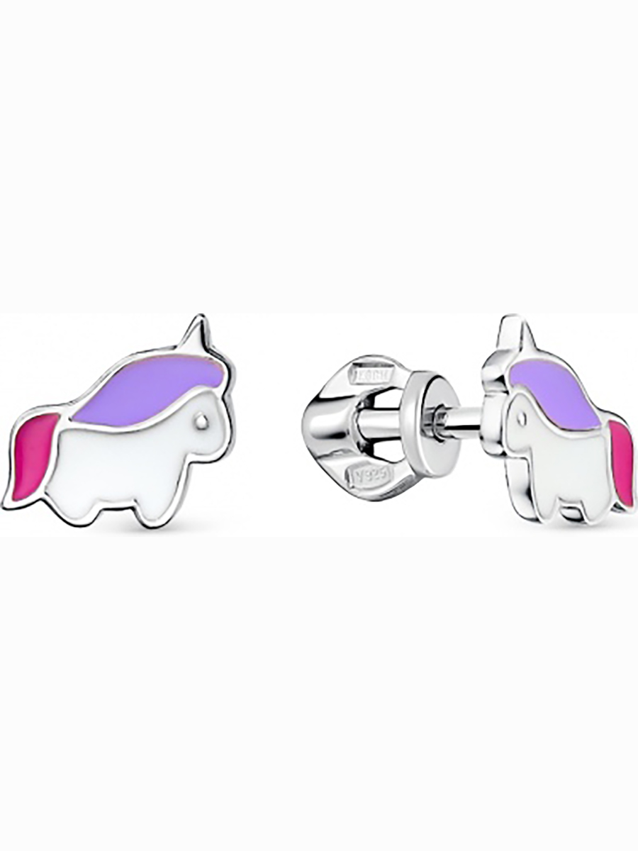 

Серьги Единороги из серебра Вероника С608-2105М1, С608-2105М1