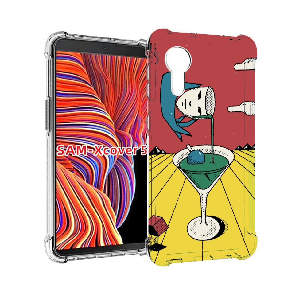 

Чехол MyPads необычный напиток для Samsung Galaxy Xcover 5, Прозрачный, Tocco