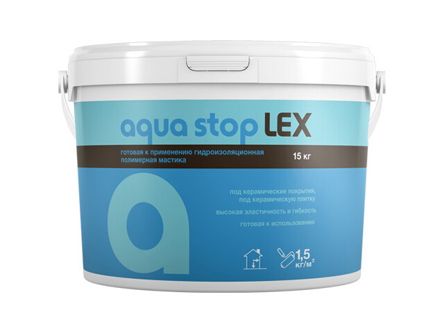 Мастика гидроизоляционная AQUA STOP LEX 15 кг