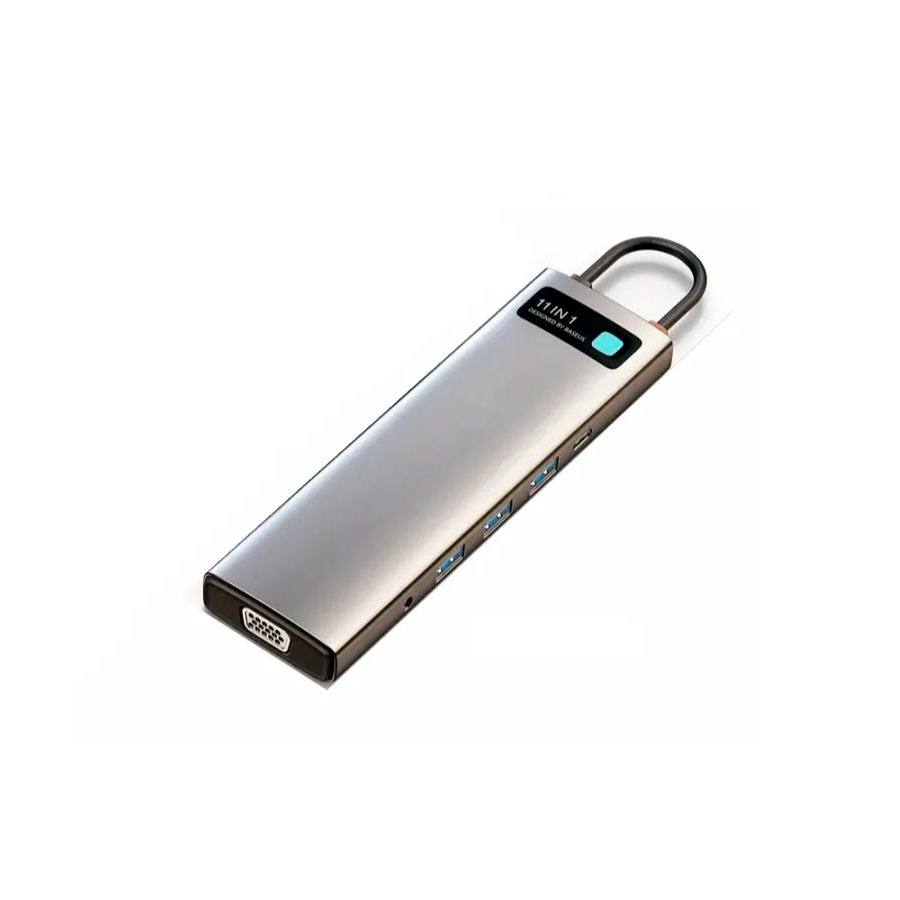 

Разветвитель для компьютера Baseus Metal Gleam Series 11-in-1 CAHUB-CT0G (Space Grey)