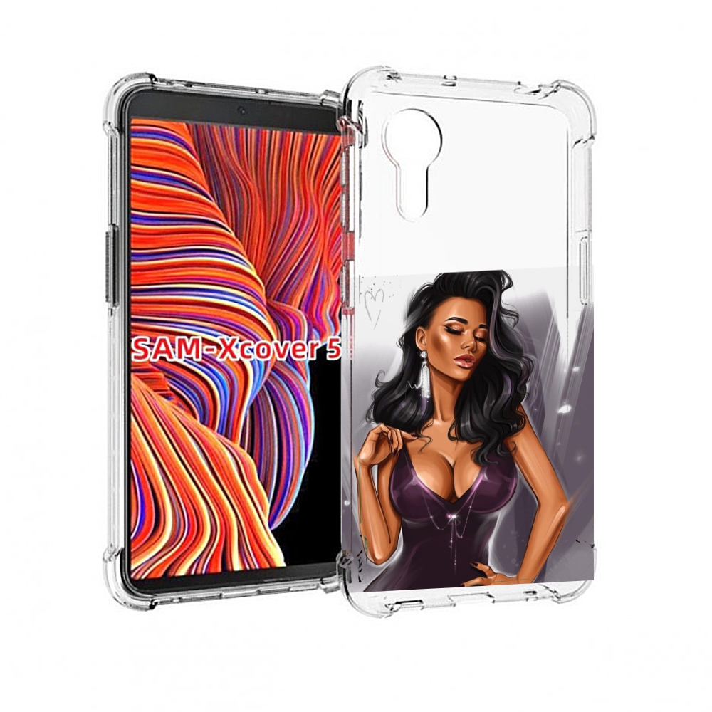 

Чехол MyPads нарисованная-девушка-в-фиолетовом-платье женский для Samsung Galaxy Xcover 5, Прозрачный, Tocco