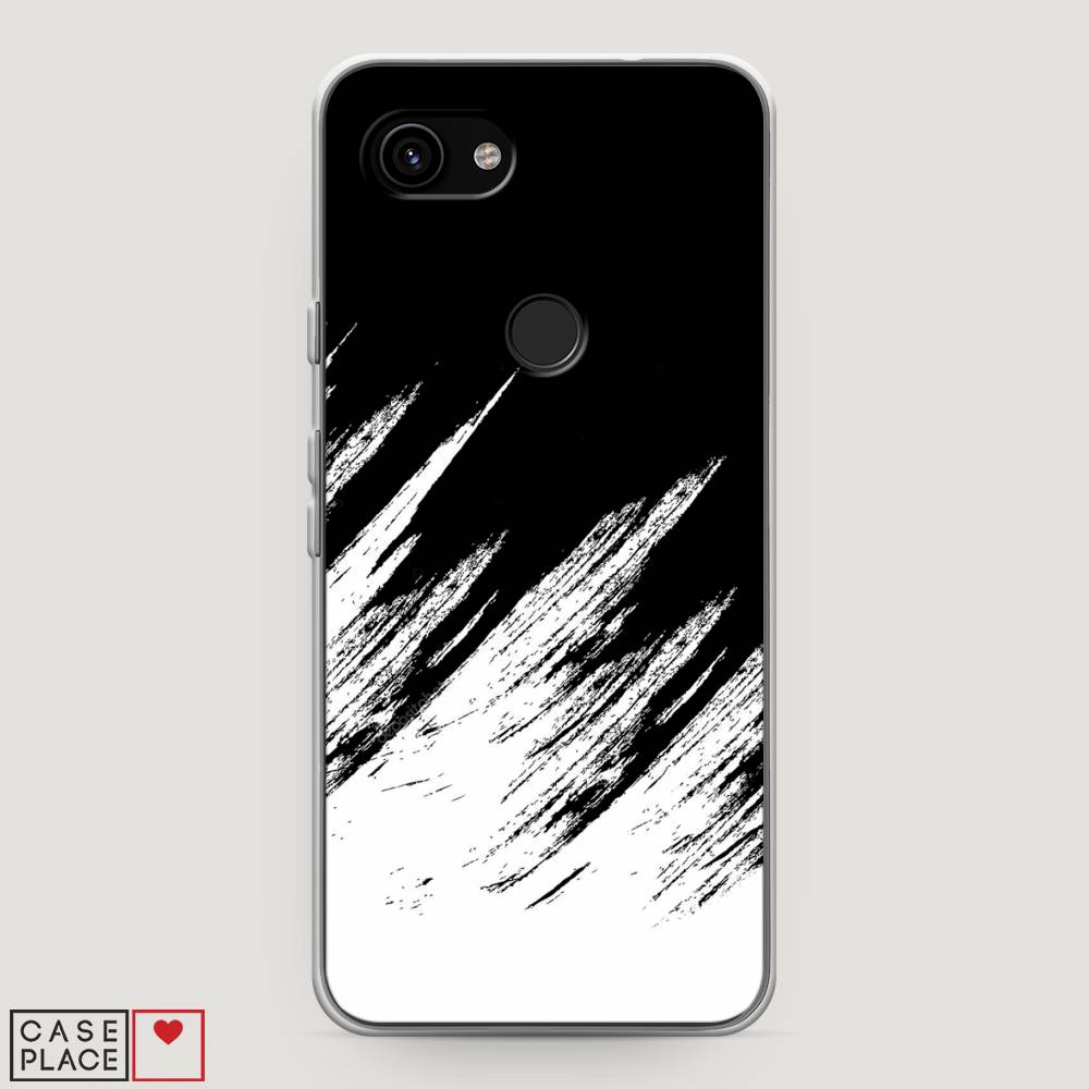 

Чехол Awog на Google Pixel 3a "Черно белые брызги", Разноцветный, 270150-3