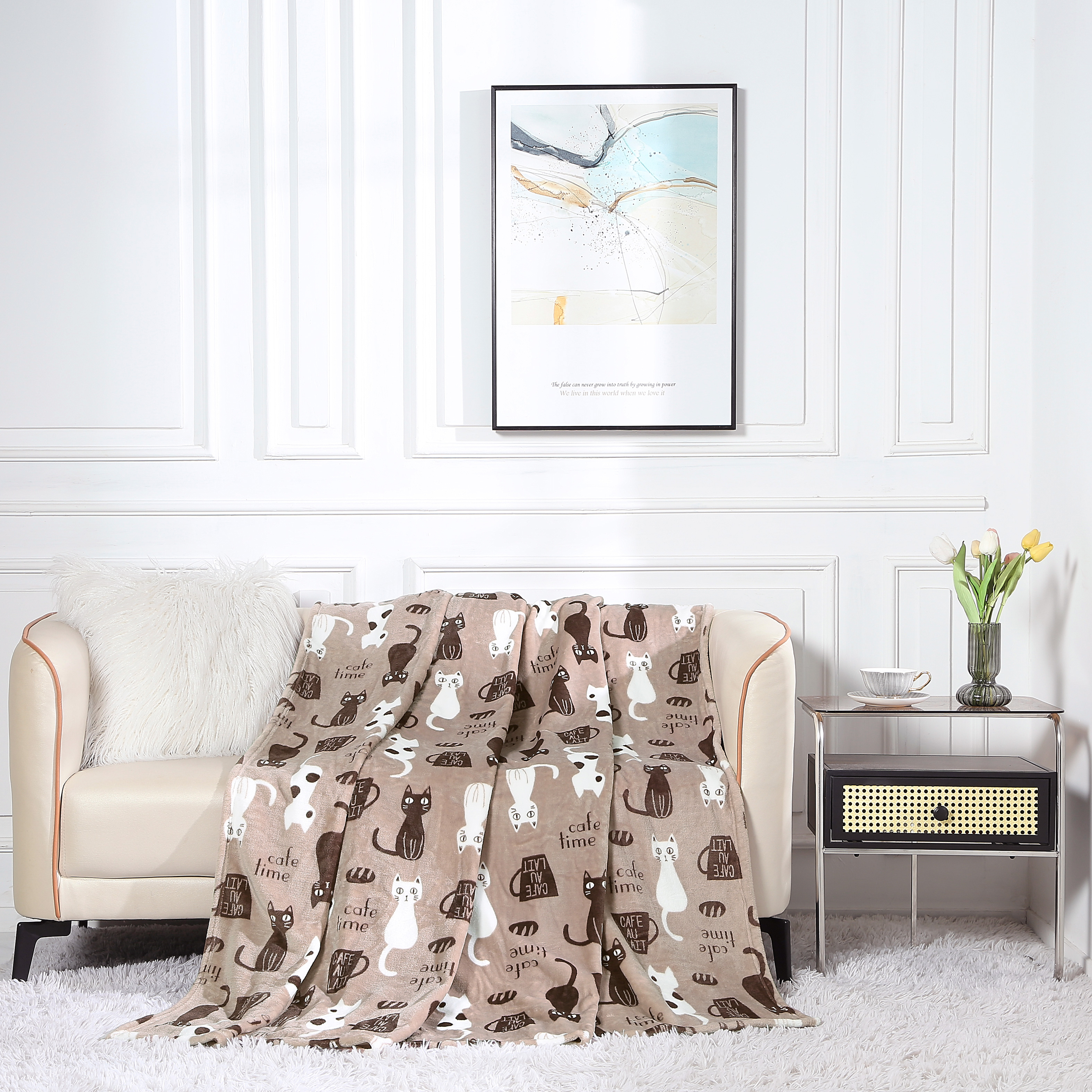 

Плед на кровать с рисунком Cleo Home California Collection полуторный 150х200 велсофт, California Collection