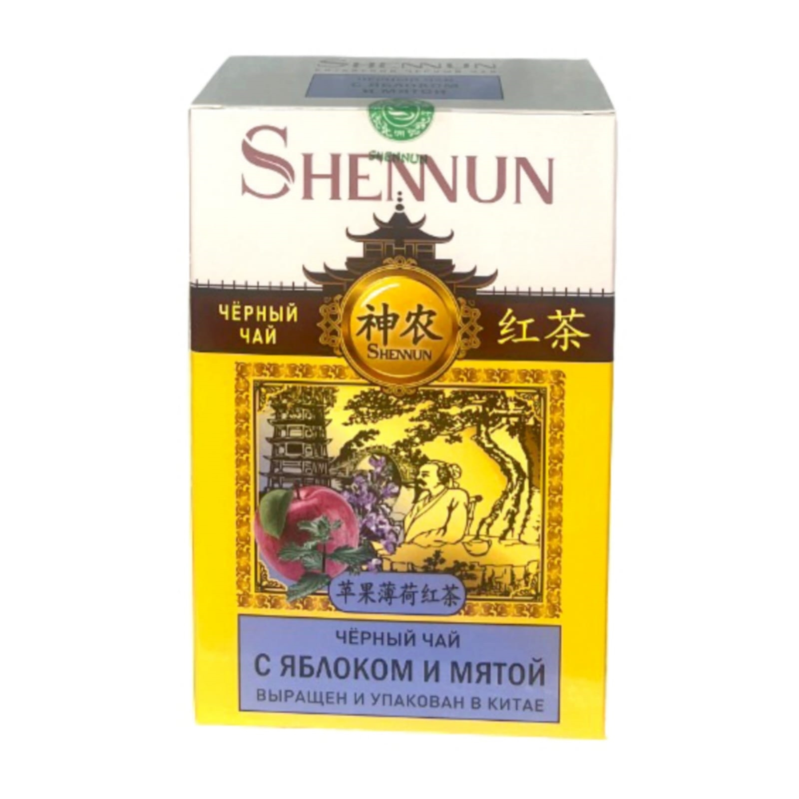 Чай черный Shennun с яблоком и мятой 100 г 373₽