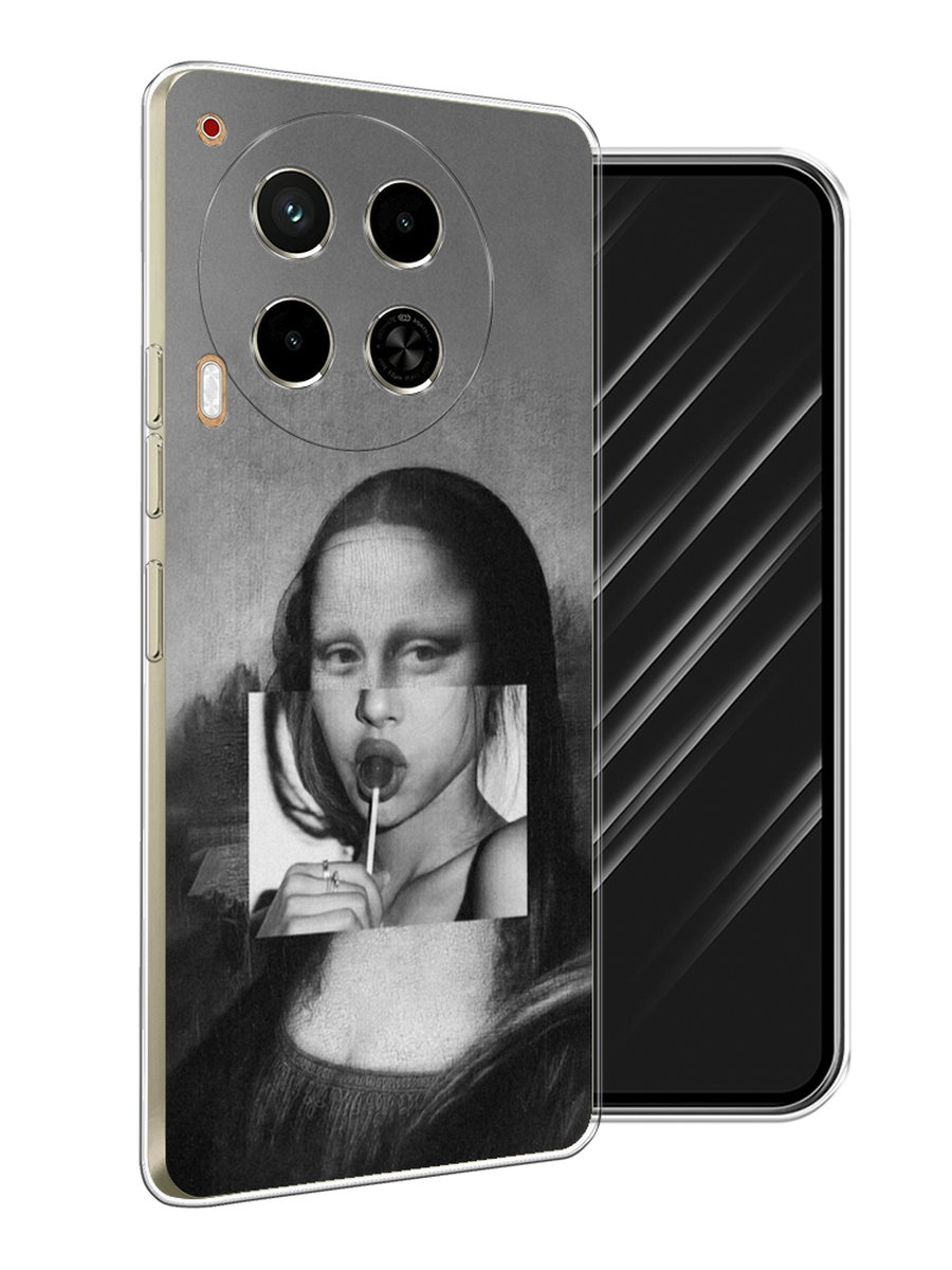 

Чехол Awog на Tecno Camon 30 4G "Mona Lisa sucking lollipop", Серый, 305650-1