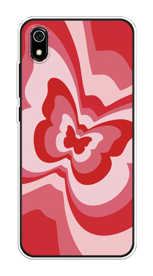 

Чехол на Xiaomi Redmi 7A "Бабочка в стиле хиппи", Красный;розовый, 35450-1