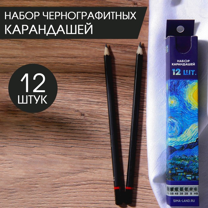 

Набор чернографитных карандашей 12 шт Van Gogh, Van Gogh