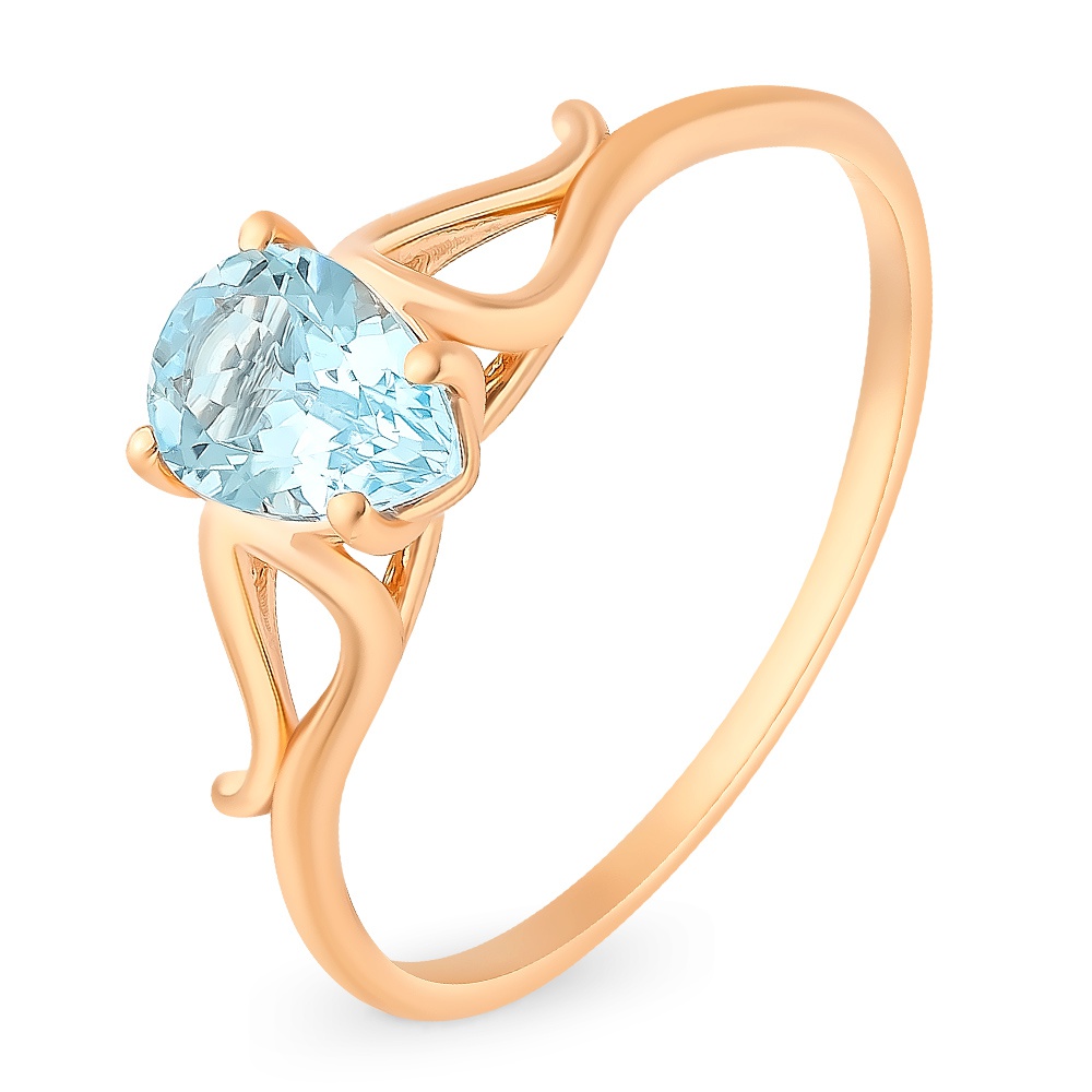 

Кольцо женское из красного золота с топазом 585Gold 201013160, р, 201013160