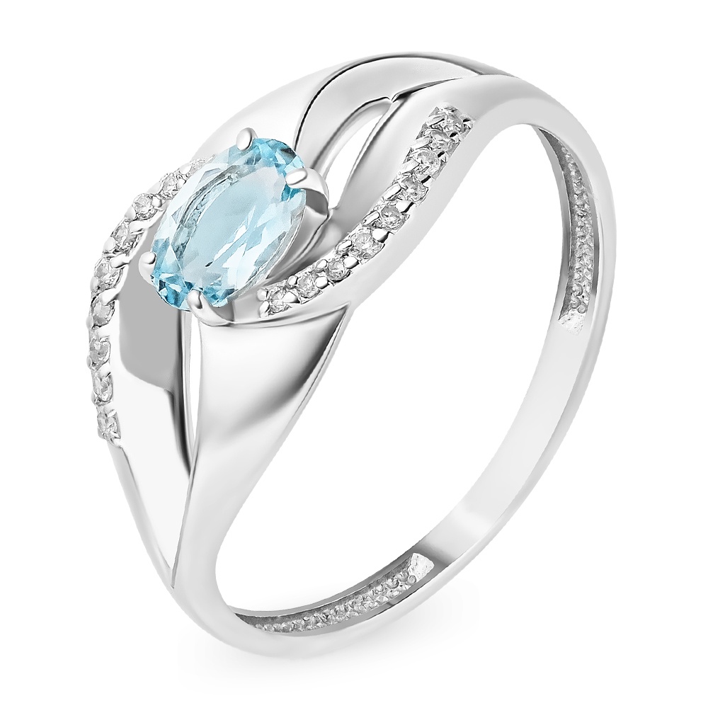 

Кольцо женское из серебра с топазом 585Gold 701011169, р, 701011169