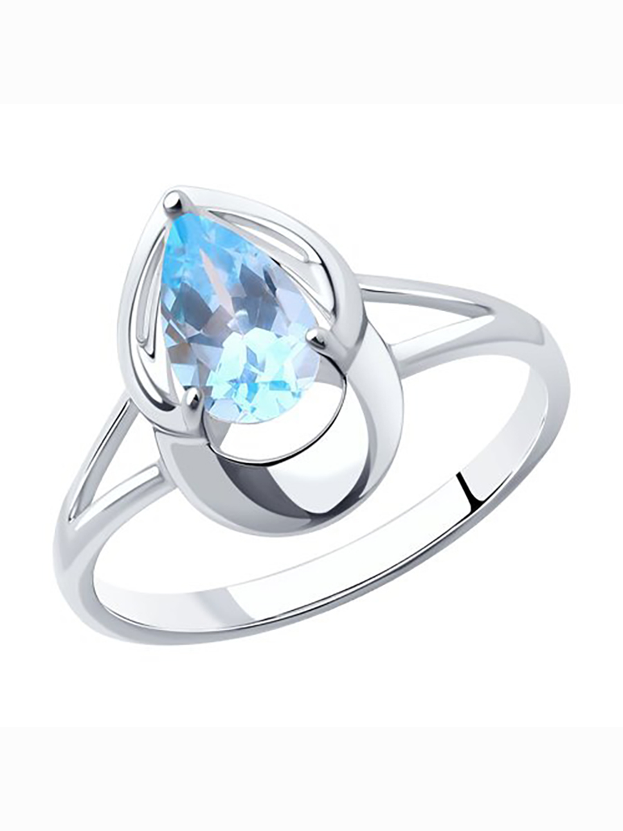 

Кольцо женское из серебра с топазом 585Gold 701009919, р, 701009919