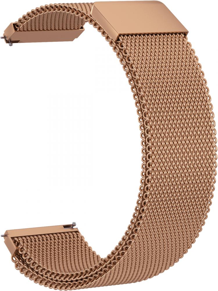 

Ремешок GSMIN Milanese Loop 22 для Amazfit Pace/Pace 2/GTR 47mm/Stratos 2S Rose Gold, Золотистый, Ремешок металлический GSMIN Milanese Loop 22 для Amazfit Pace / Pace 2 / GTR 47mm / Stratos 2S