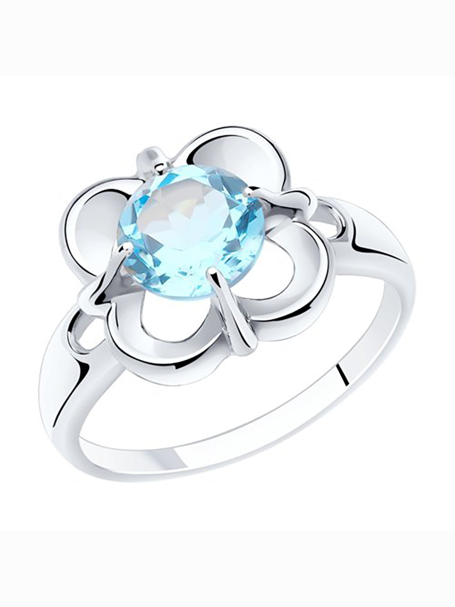 

Кольцо женское из серебра с топазом 585Gold 701009914, р, 701009914