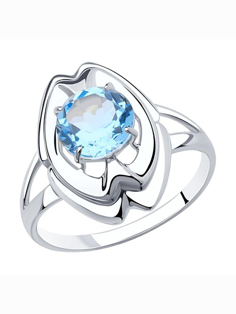 

Кольцо женское из серебра с топазом 585Gold 701009966, р, 701009966