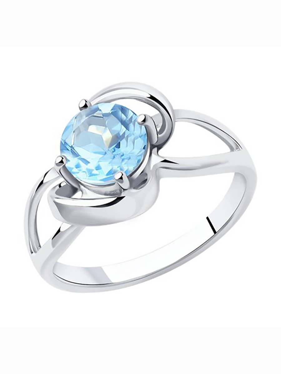 

Кольцо женское из серебра с топазом 585Gold 701009987, р, 701009987