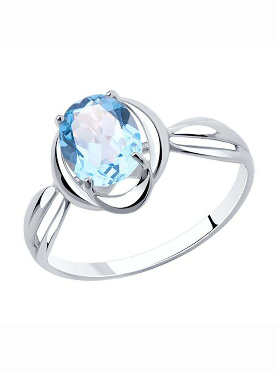 

Кольцо женское из серебра с топазом 585Gold 701009903, р, 701009903