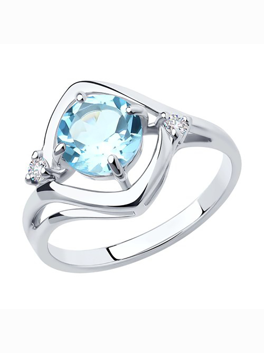 

Кольцо женское из серебра с топазом 585Gold 701009924, р, 701009924