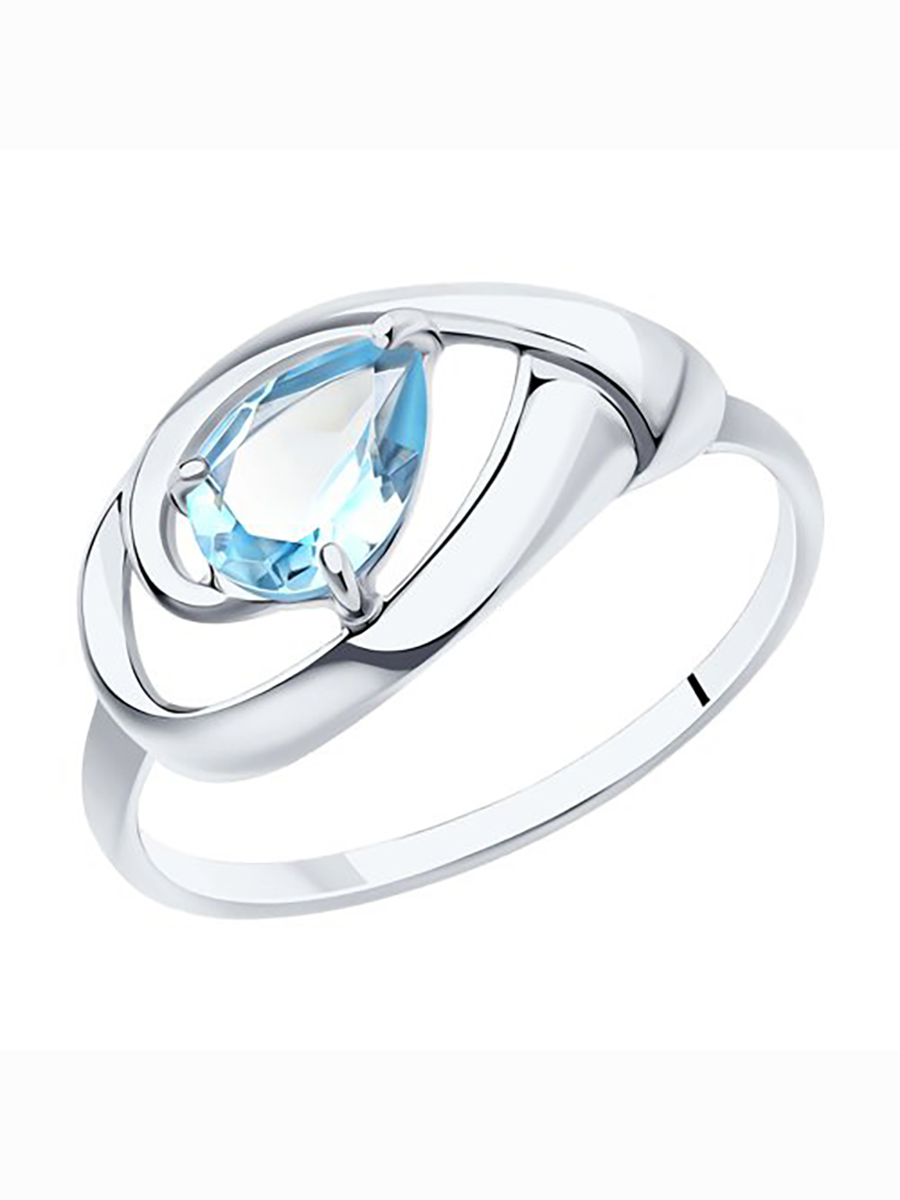 

Кольцо женское из серебра с топазом 585Gold 701009981, р, 701009981