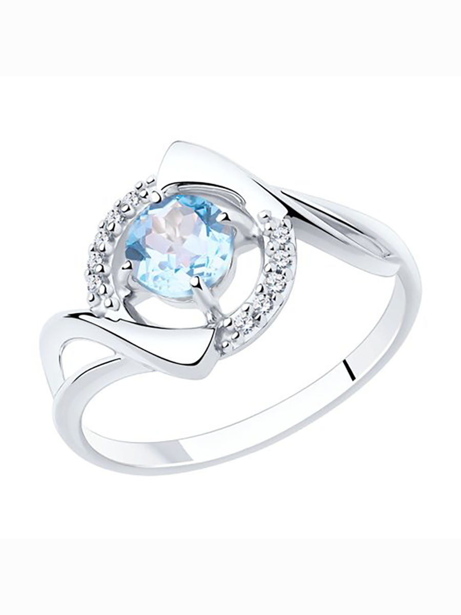 

Кольцо женское из серебра с топазом 585Gold 701009975, р, 701009975