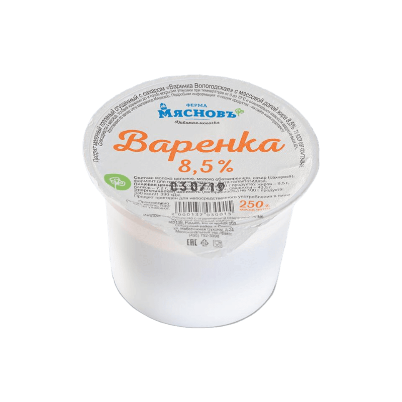 

Сгущенное молоко МясновЪ ФЕРМА Варенка 8,5% 250 г
