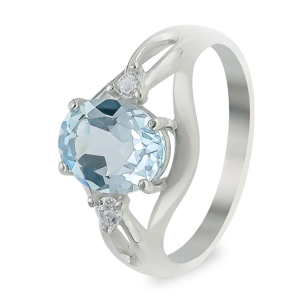

Кольцо женское из серебра с топазом 585Gold 701009893, р, 701009893