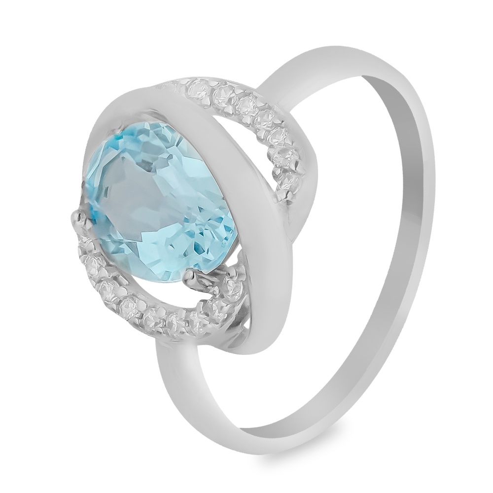 

Кольцо женское из серебра с топазом 585Gold 701009905, р, 701009905
