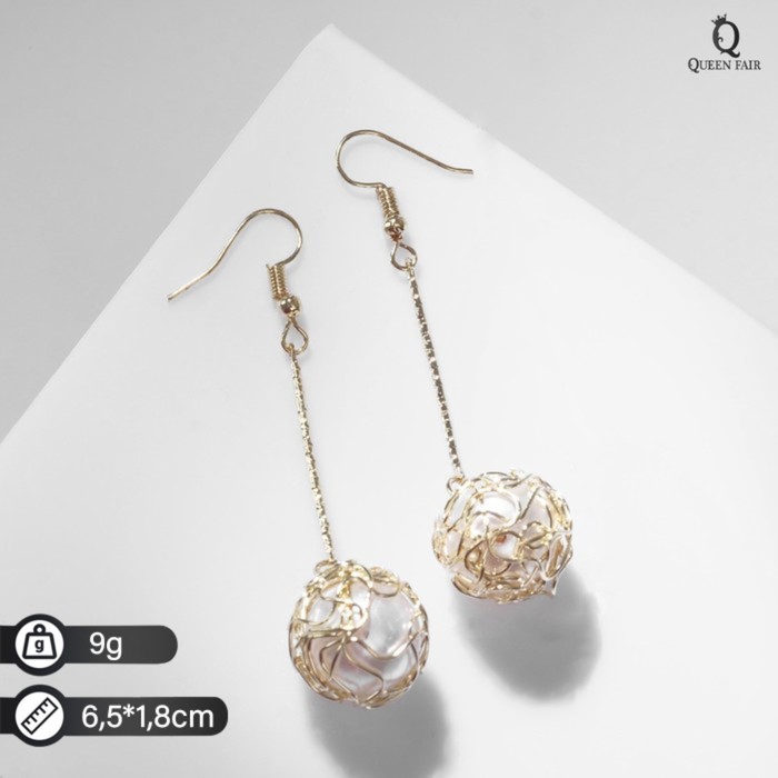 

Серьги подвески из бижутерного сплава Queen Fair 3005583, пластик