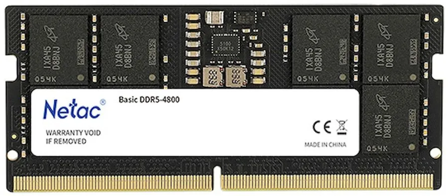 

Оперативная память Netac NTBSD5N48SP-08 (NTBSD5N48SP-08), DDR5 1x8Gb, 4800MHz, NTBSD5N48SP-08