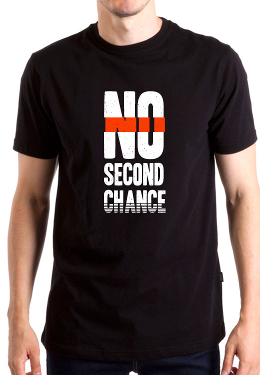 

Футболка унисекс NoBrand No Second Chance черная M, Черный, No Second Chance