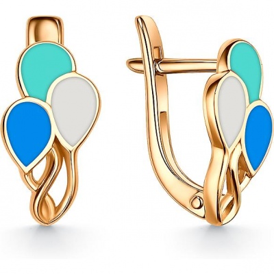 

Серьги Воздушные шарики из серебра с позолотой Вероника С6010-1154М2, С6010-1154М2