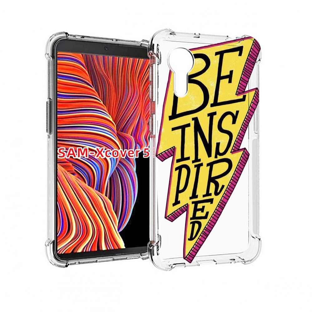 

Чехол MyPads надпись в желтой молнии для Samsung Galaxy Xcover 5, Прозрачный, Tocco