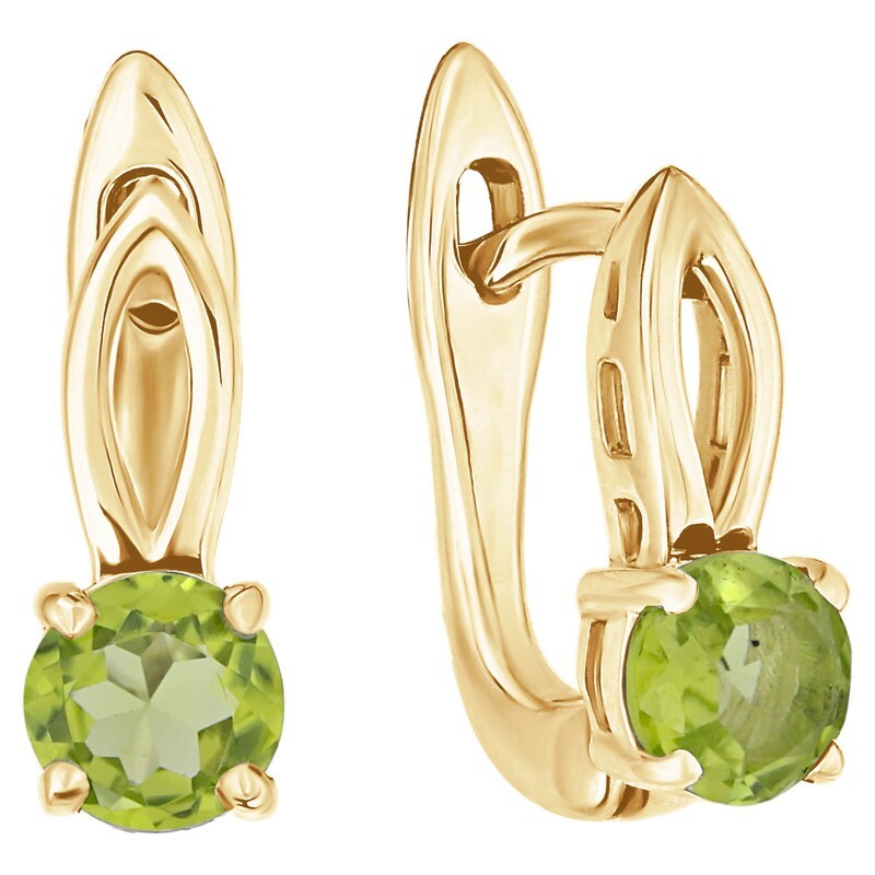 

Серьги из серебра с хризолитом LAZURIT-ONLINE 7715YG, 7715YG