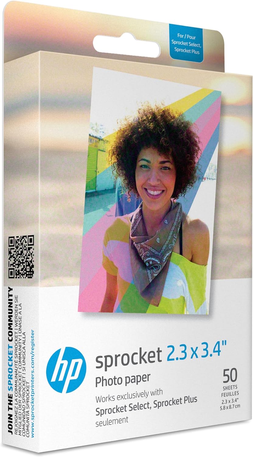 

Фотобумага HP Sprocket SB6359 2,3x3,4 - 50 штук, SB6359