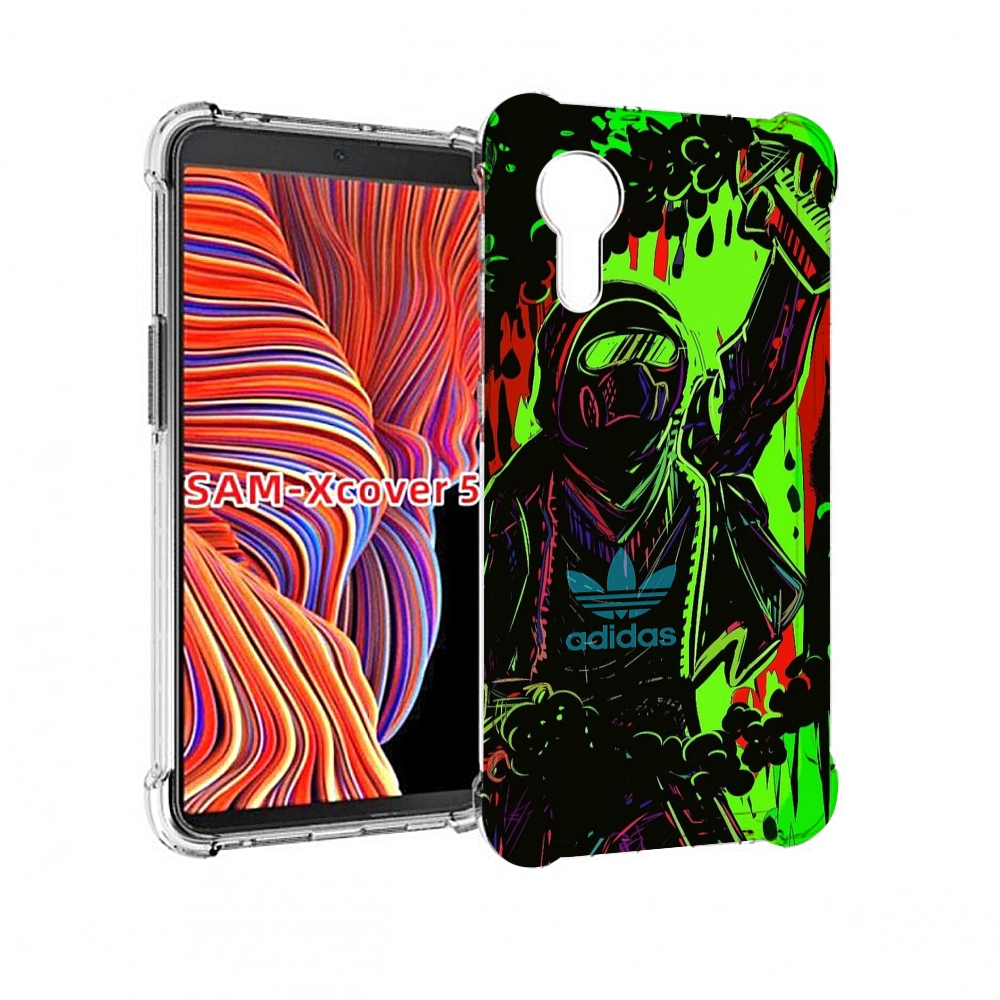 Чехол MyPads мужчина в красках адидас для Samsung Galaxy Xcover 5