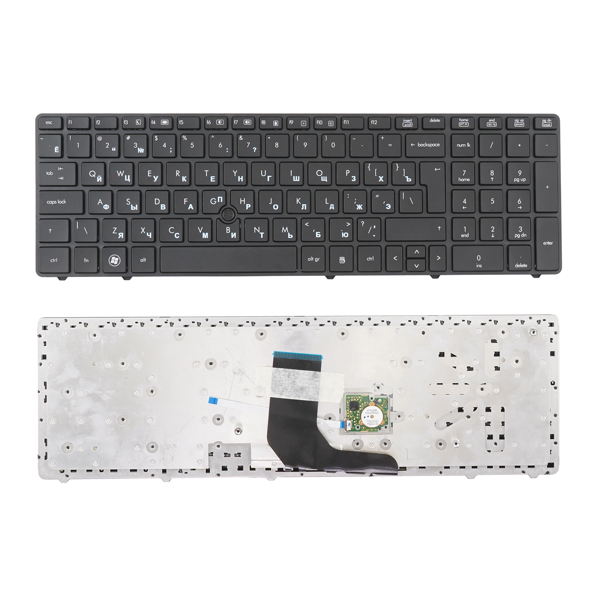 

Клавиатура Azerty для ноутбука HP ProBook 6560b черная со стиком, 55010MG00-515-G