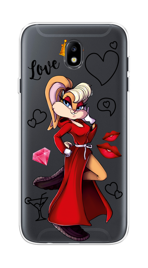 

Чехол на Samsung Galaxy J7 2017 "Rich Lola Bunny", Красный;бежевый;оранжевый, 23150-6
