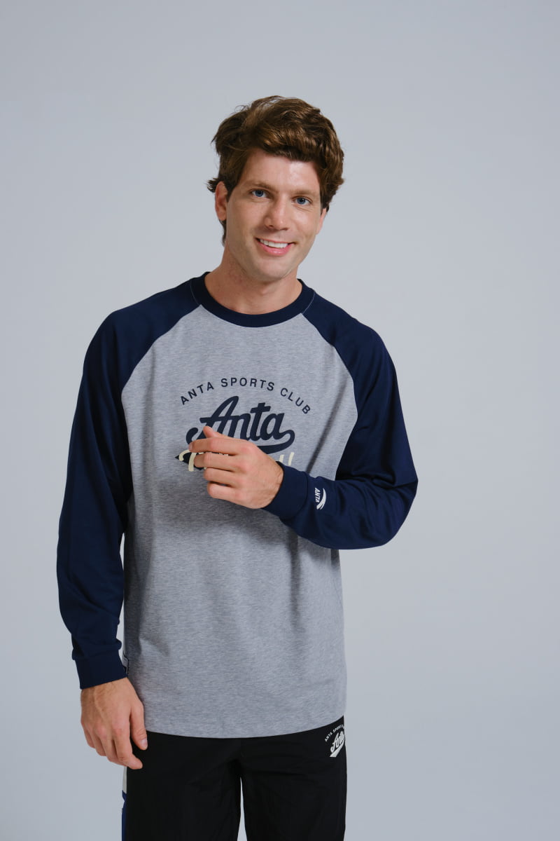 

Лонгслив мужской Anta Vintage sports 852338402 серый 4XL, Vintage sports 852338402