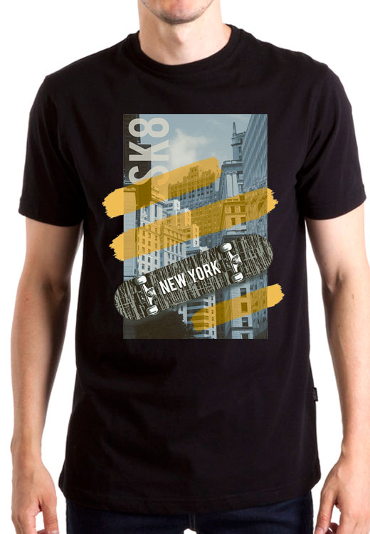 

Футболка унисекс NoBrand New York Skaters черная M, Черный, New York Skaters
