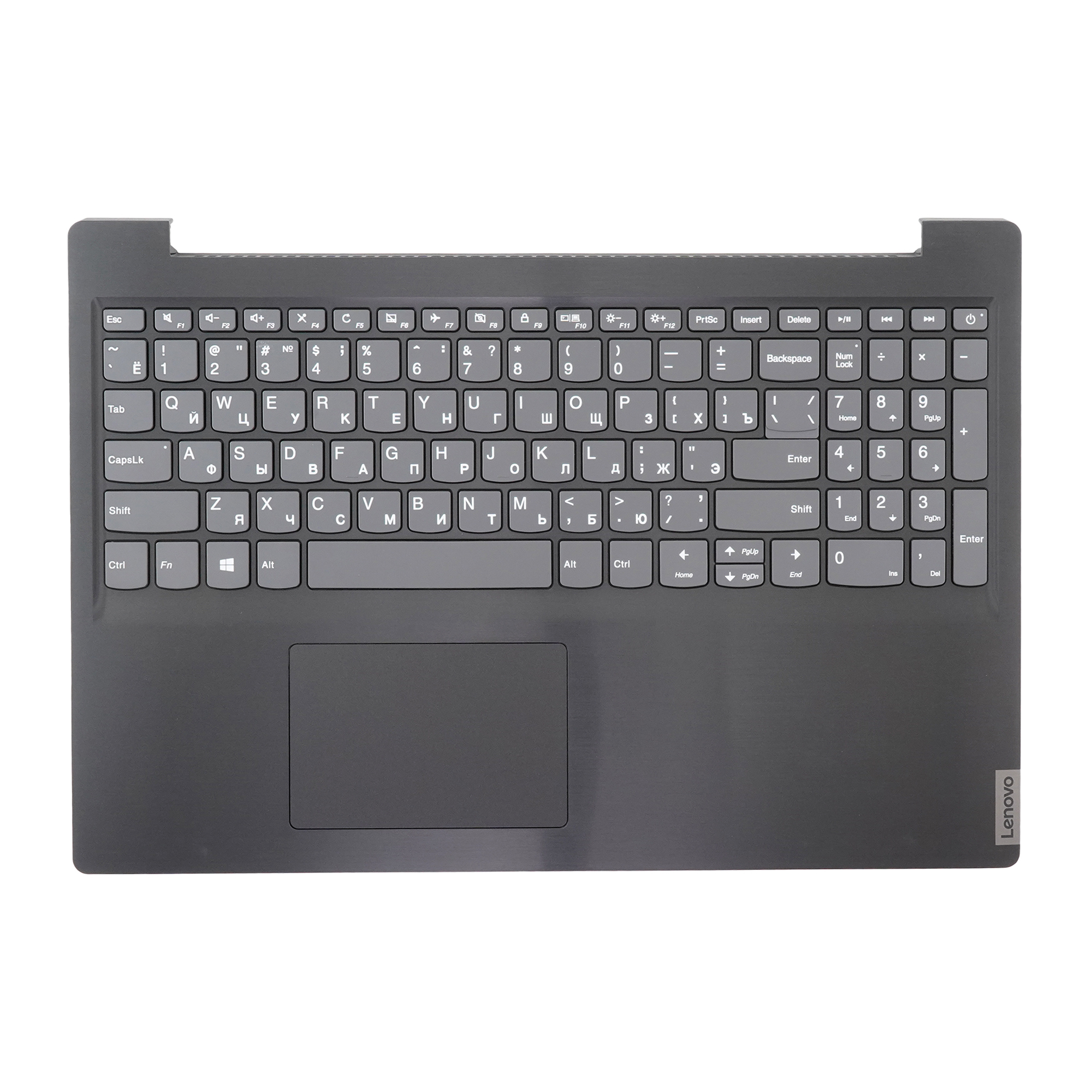 

Клавиатура Azerty для ноутбука Lenovo S145-15IWL серая с черным топкейсом, 5CB0S16826