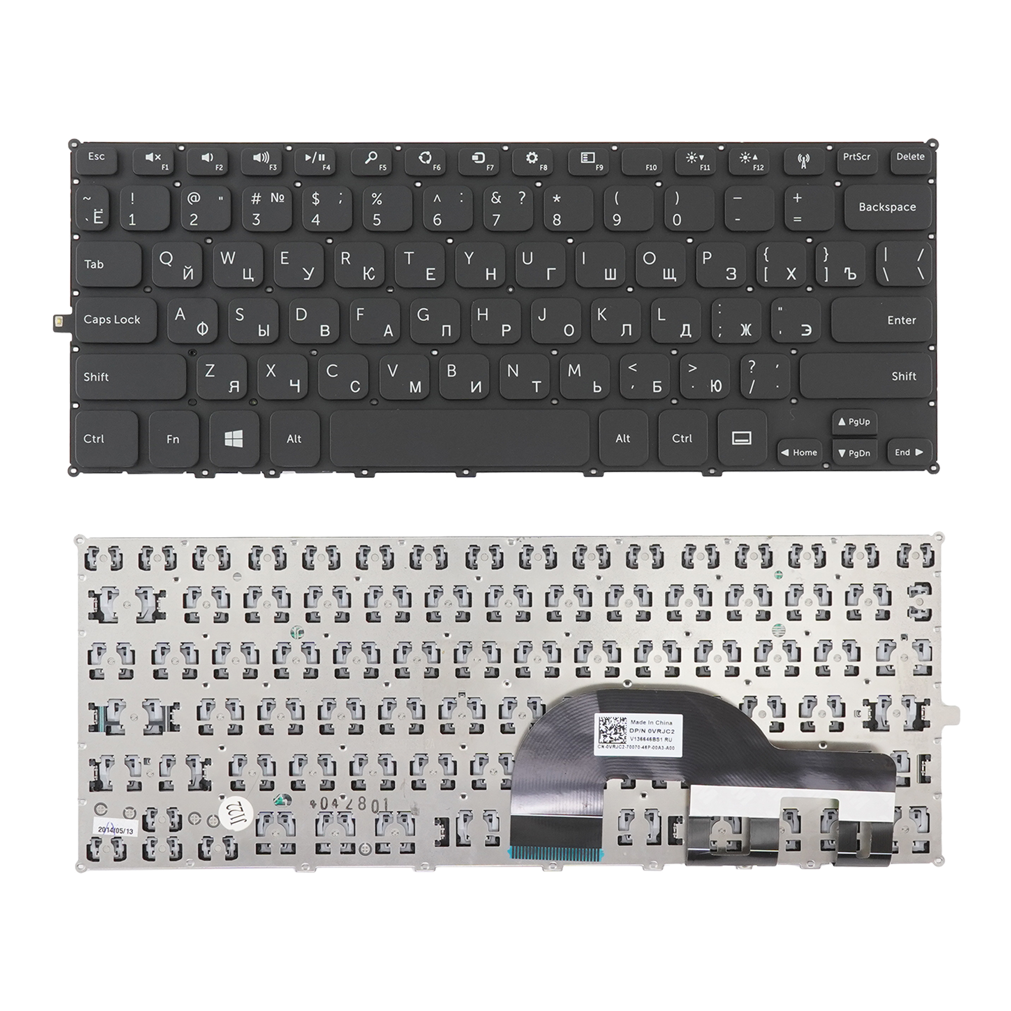 фото Клавиатура azerty для ноутбука dell inspiron 11 3000/ 3137/ 3135 черная без рамки