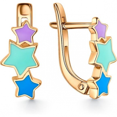 

Серьги Звёзды из серебра с позолотой Вероника С6010-1153М1, С6010-1153М1