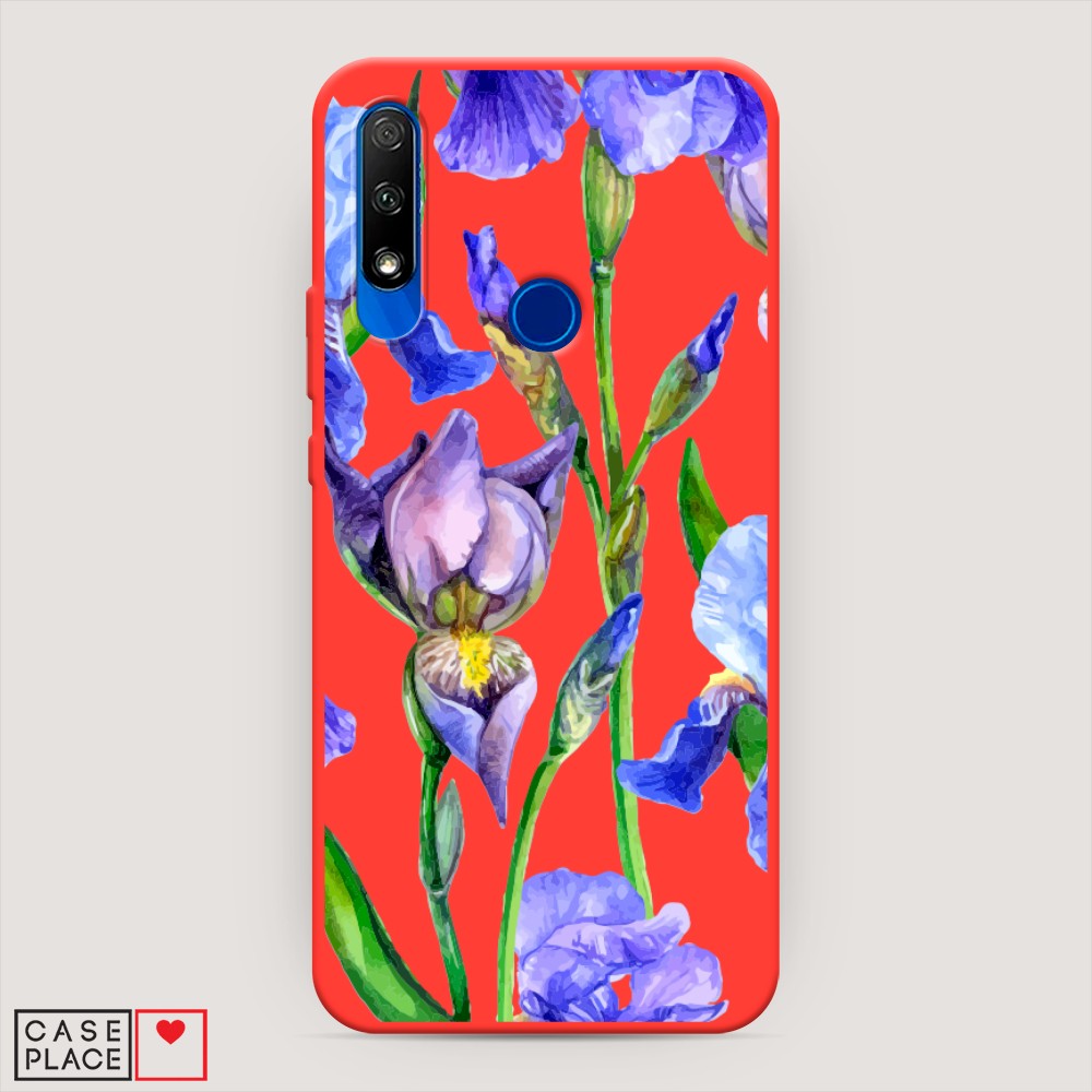 

Чехол Awog на Honor 9X "Синие ирисы", Разноцветный, 69953-1
