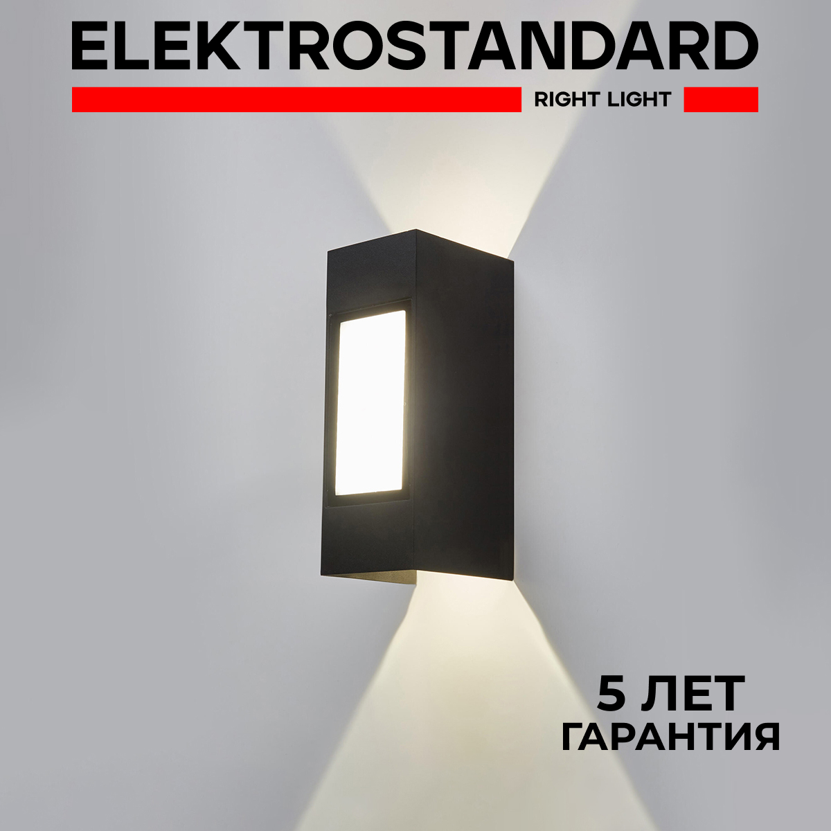 

Уличный настенный LED светильник Elektrostandard Techno 1638 LED 10W 4000К черный, Techno