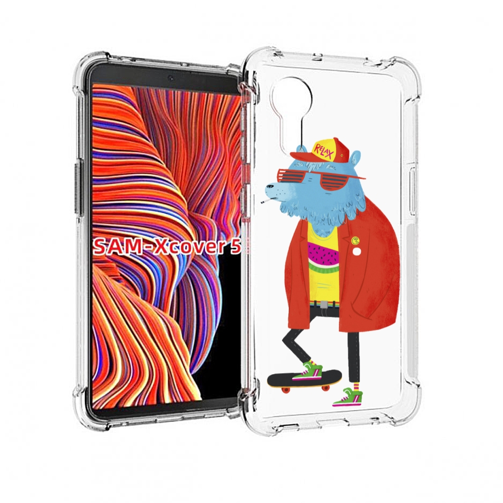

Чехол MyPads медведь на скейте для Samsung Galaxy Xcover 5, Прозрачный, Tocco