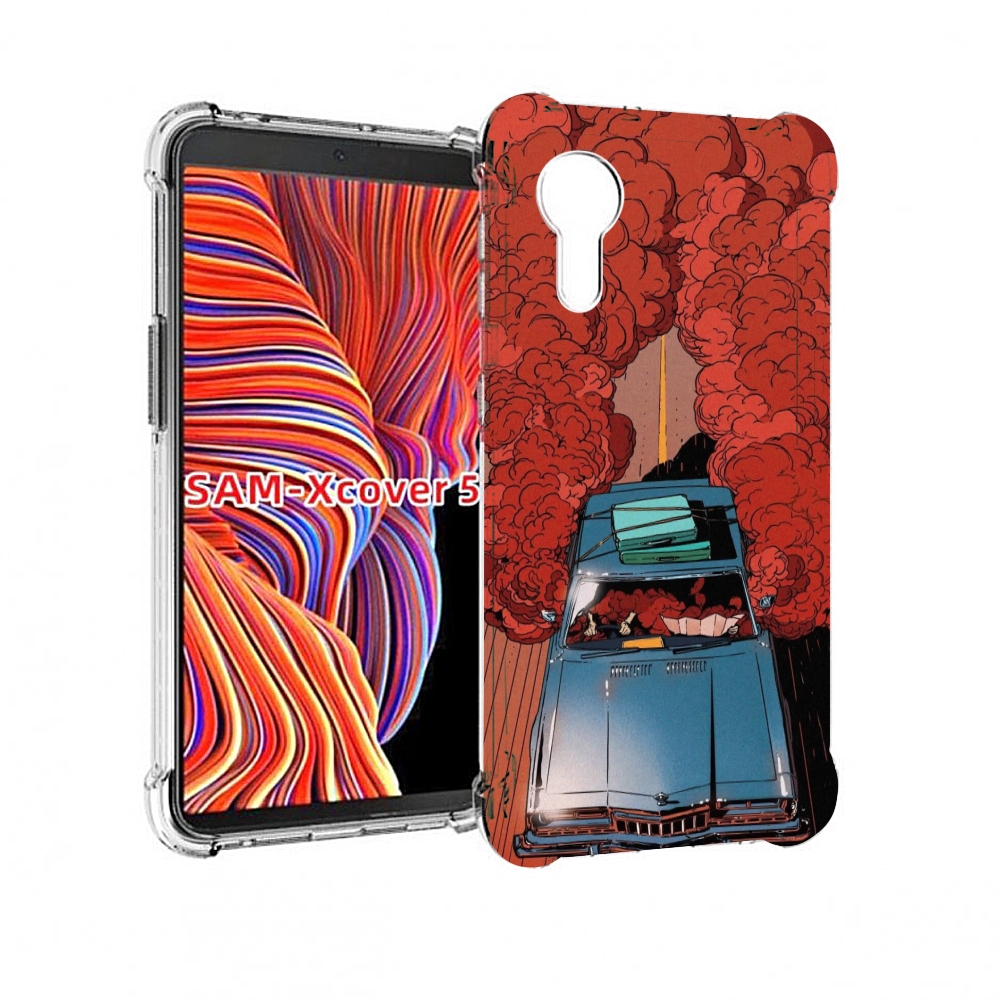 Чехол MyPads машина мчится с дымком для Samsung Galaxy Xcover 5