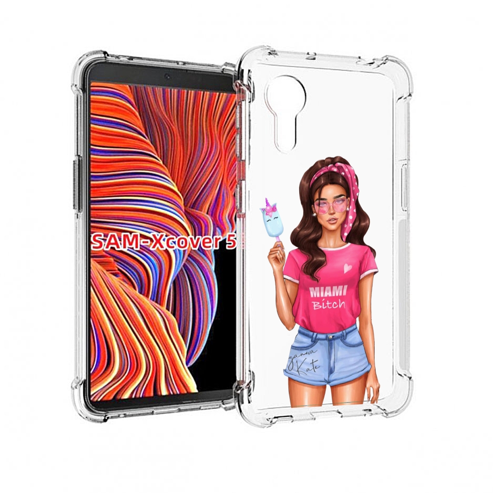

Чехол MyPads майами-битч женский для Samsung Galaxy Xcover 5, Прозрачный, Tocco