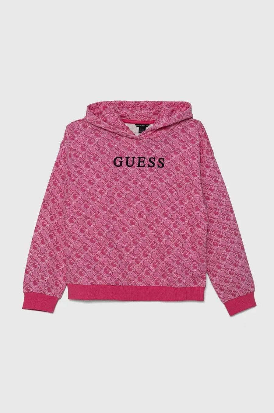 Толстовка Guess для девочек, кораллово-розовая, размер 8, J4YQ00KA6R4