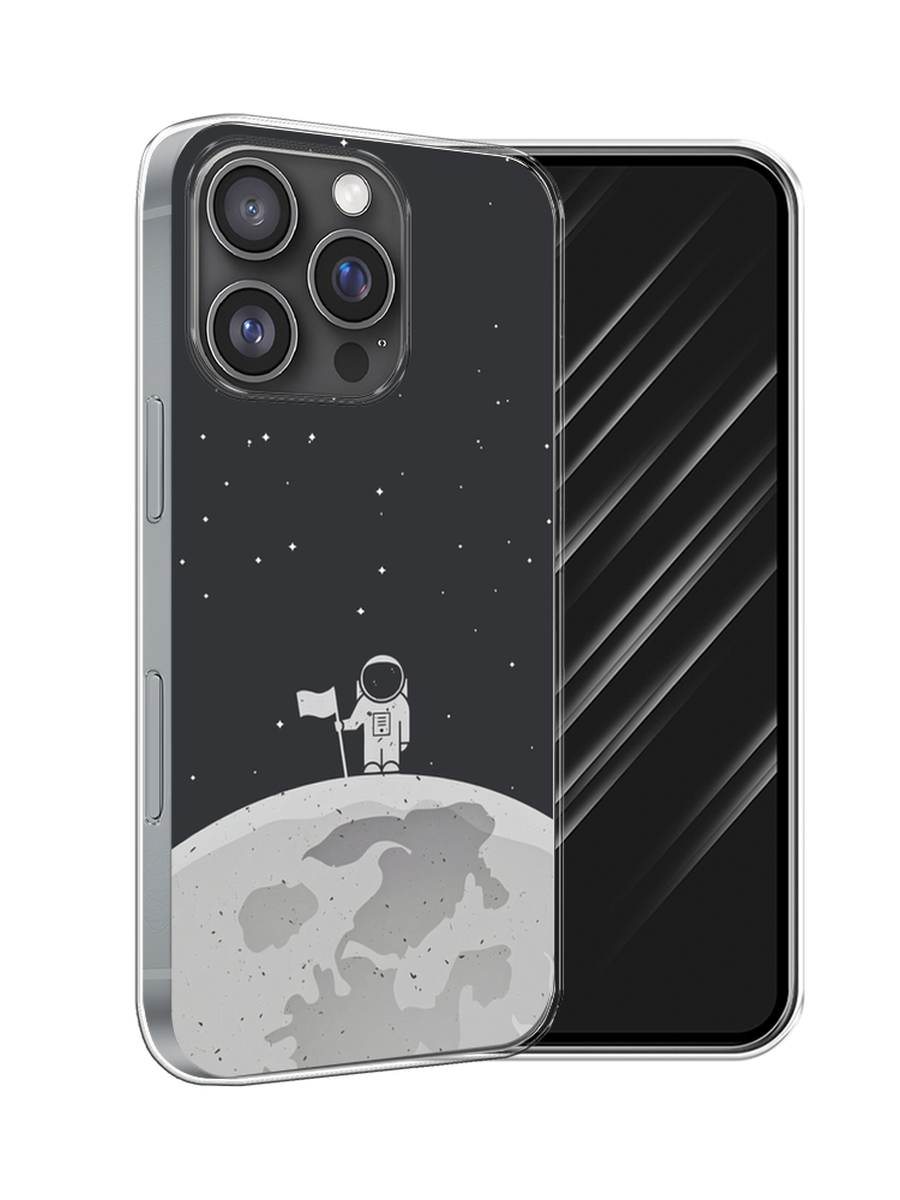 

Чехол Awog на Apple iPhone 16 Pro "Первый на Луне", Черный, 16250-1