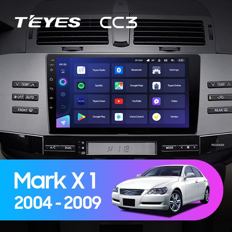 Штатная магнитола Teyes CC3 4/32 Toyota Mark X 1 X120 (2004-2009)