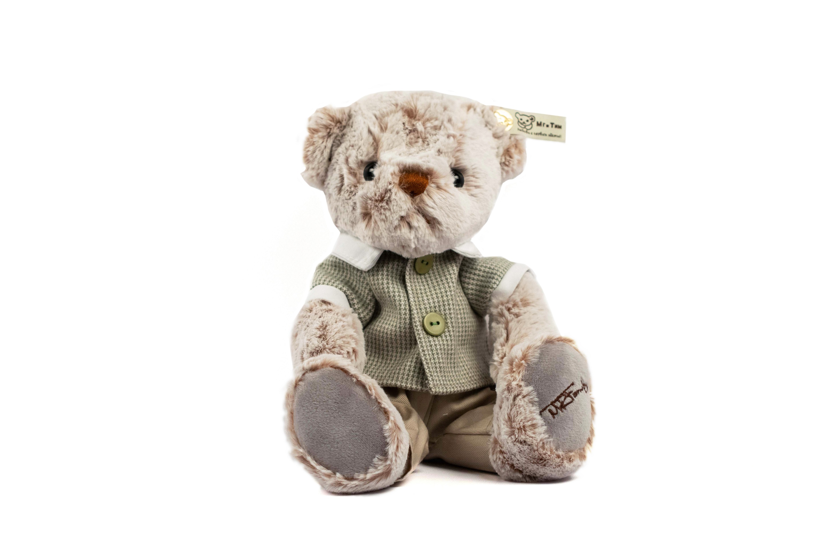фото Мягкая игрушка мишка мишуля, 30 см серый, коричневый nobrand