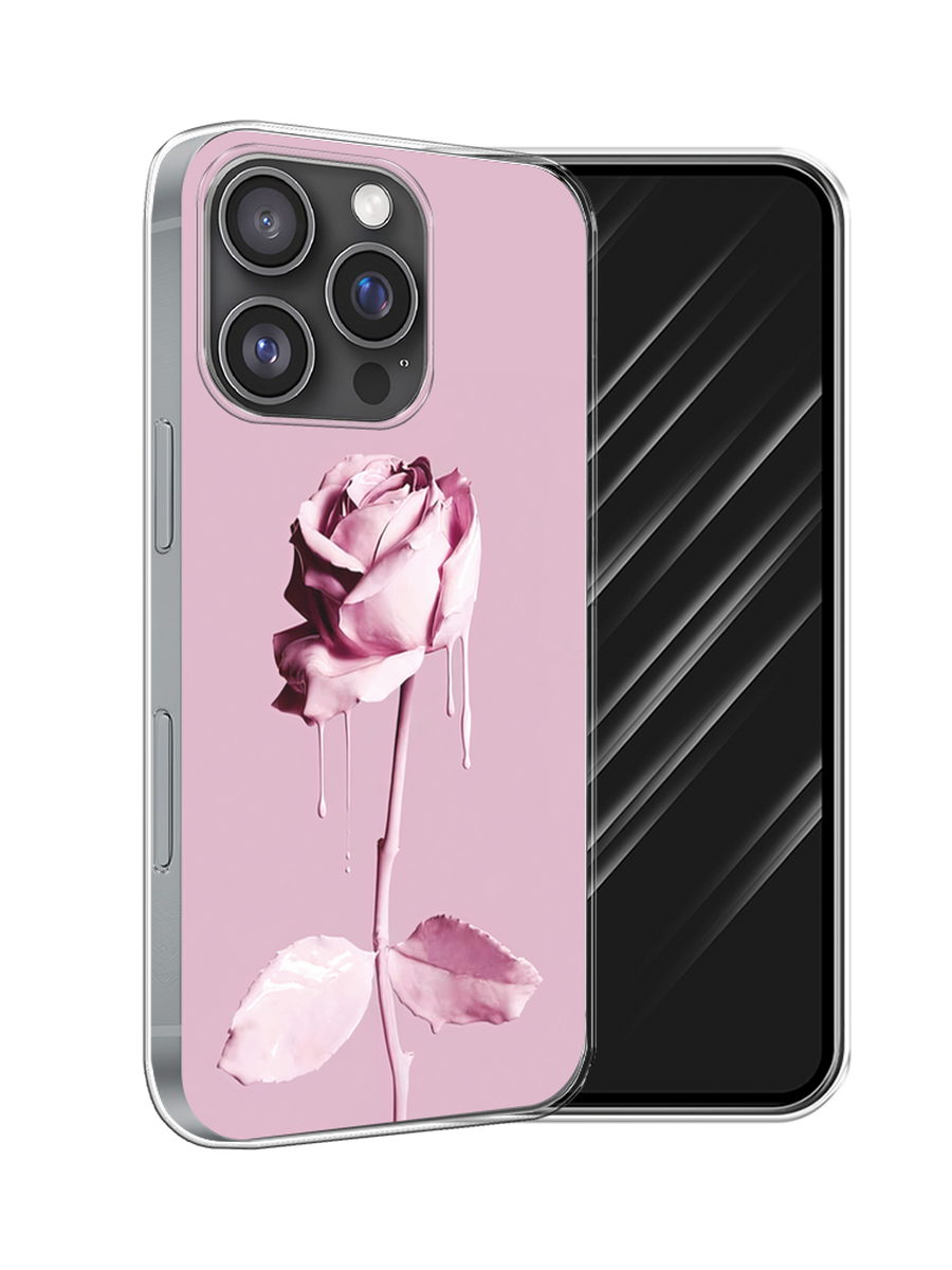 

Чехол Awog на Apple iPhone 16 Pro "Роза в краске", Белый;розовый, 16250-1